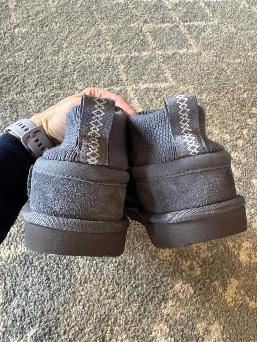 UGG Blue Gray Kids Classic Ultra Stretch Cuff